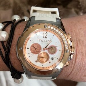 Mulco Fusion Rose Gold and White Smartwatch